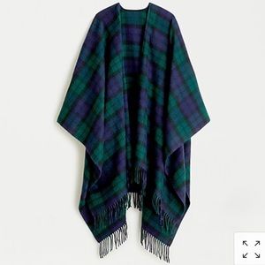 Poncho scarf in Black Watch tartan